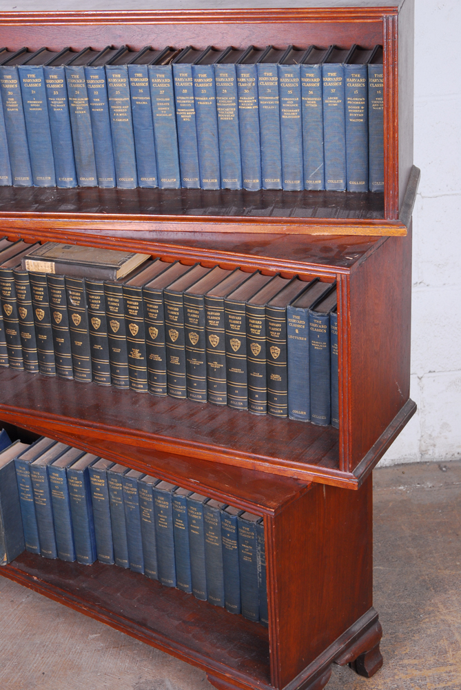 Bookcase Stack With "The Harvard Classics " Book Series