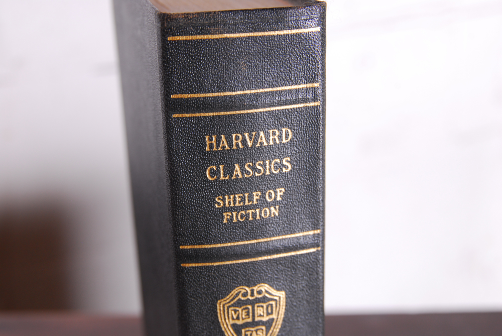 Bookcase Stack With "The Harvard Classics " Book Series