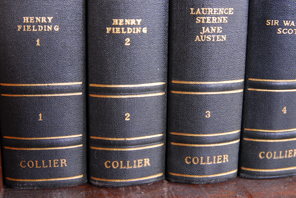 Bookcase Stack With "The Harvard Classics " Book Series