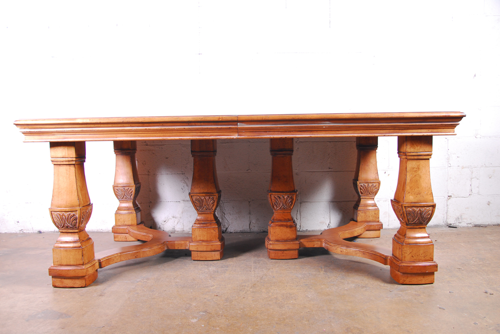 Solid Wood Dining Table With X-Pattern Top