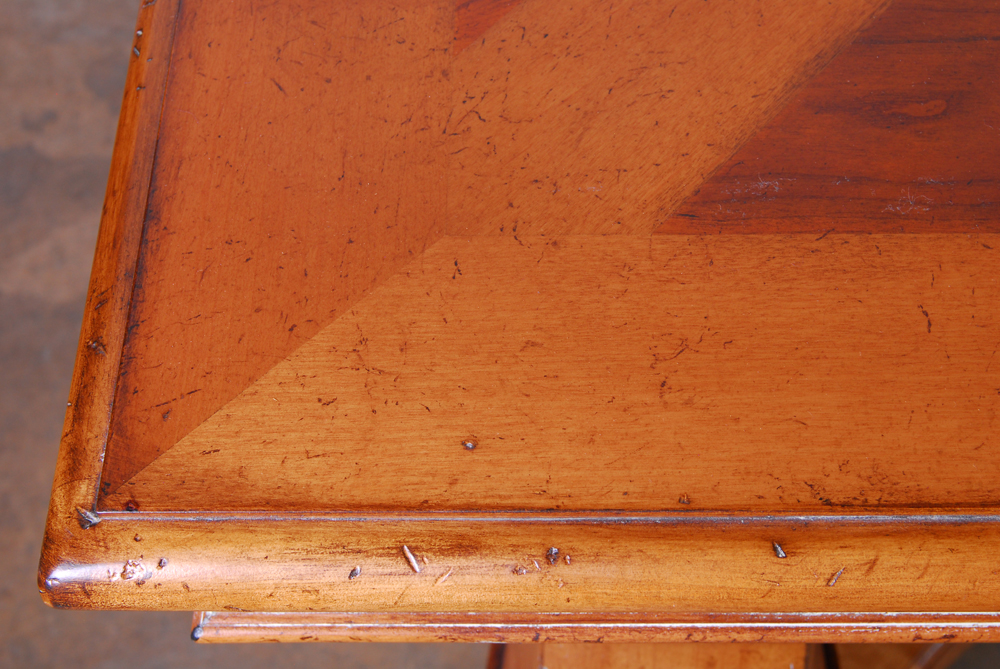 Solid Wood Dining Table With X-Pattern Top