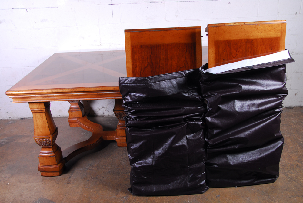 Solid Wood Dining Table With X-Pattern Top