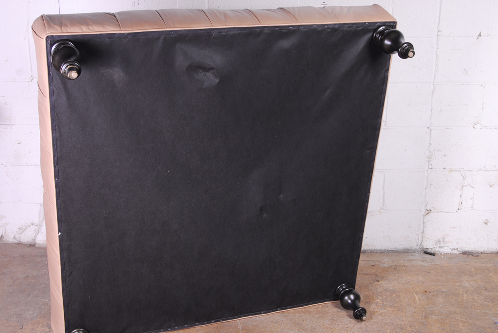 Tufted Leather Ottoman