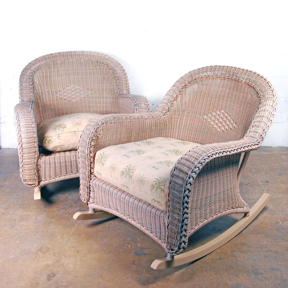 "Plantation" Wicker Rockers by Summer Classics