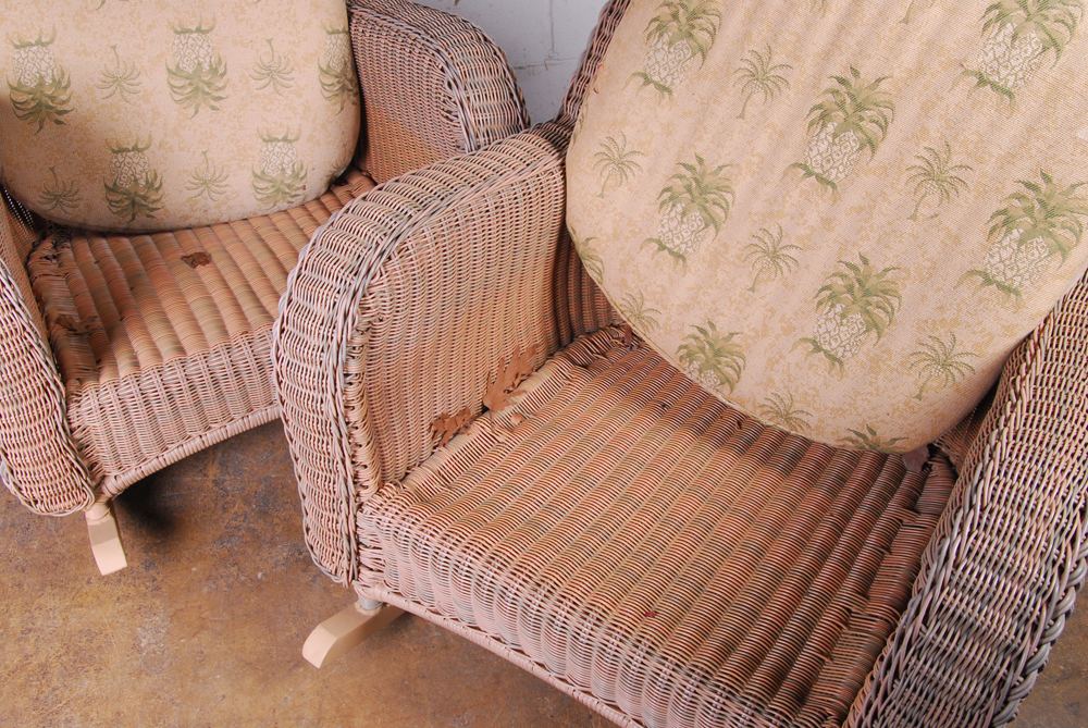 "Plantation" Wicker Rockers by Summer Classics