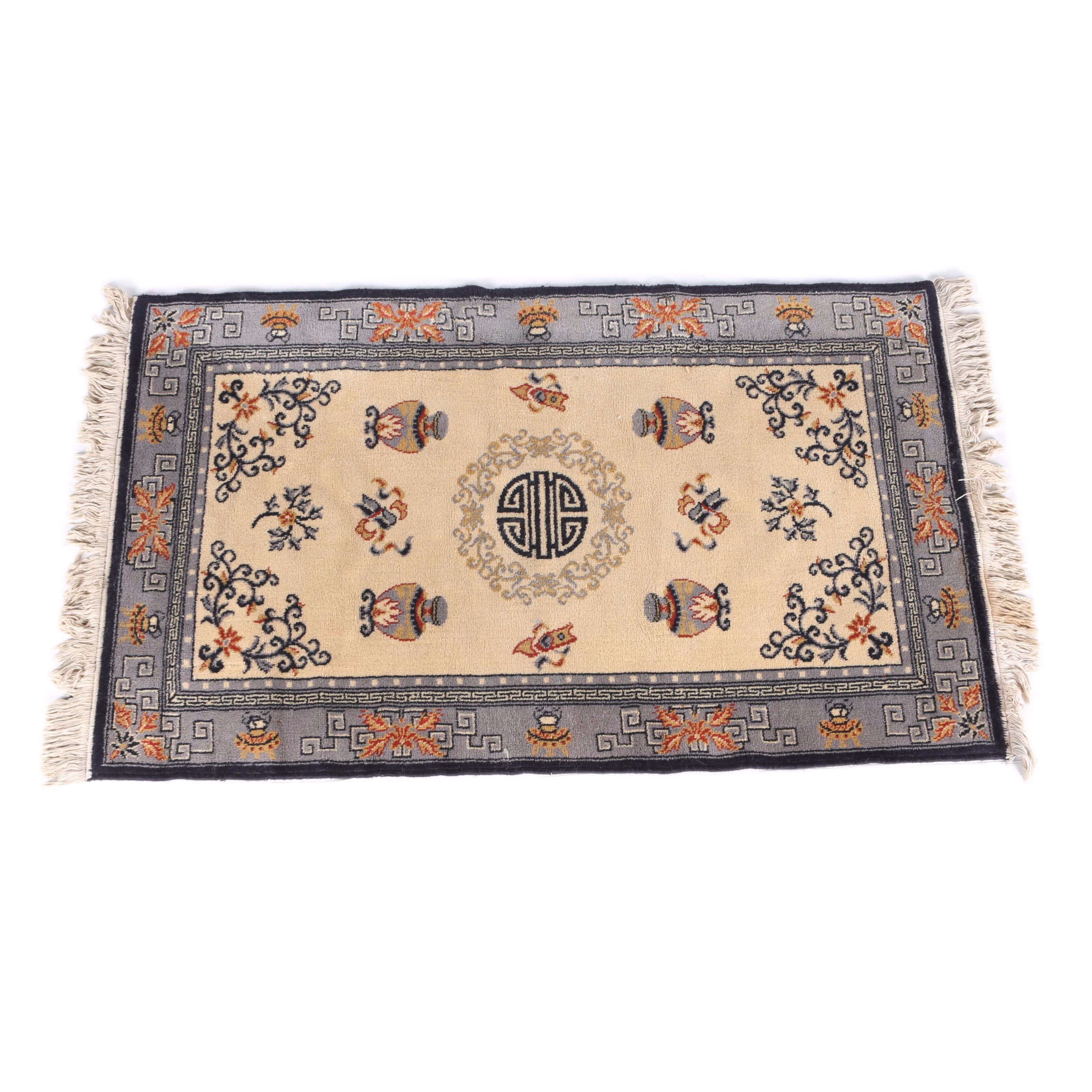 Asian Style Wool Area Rug