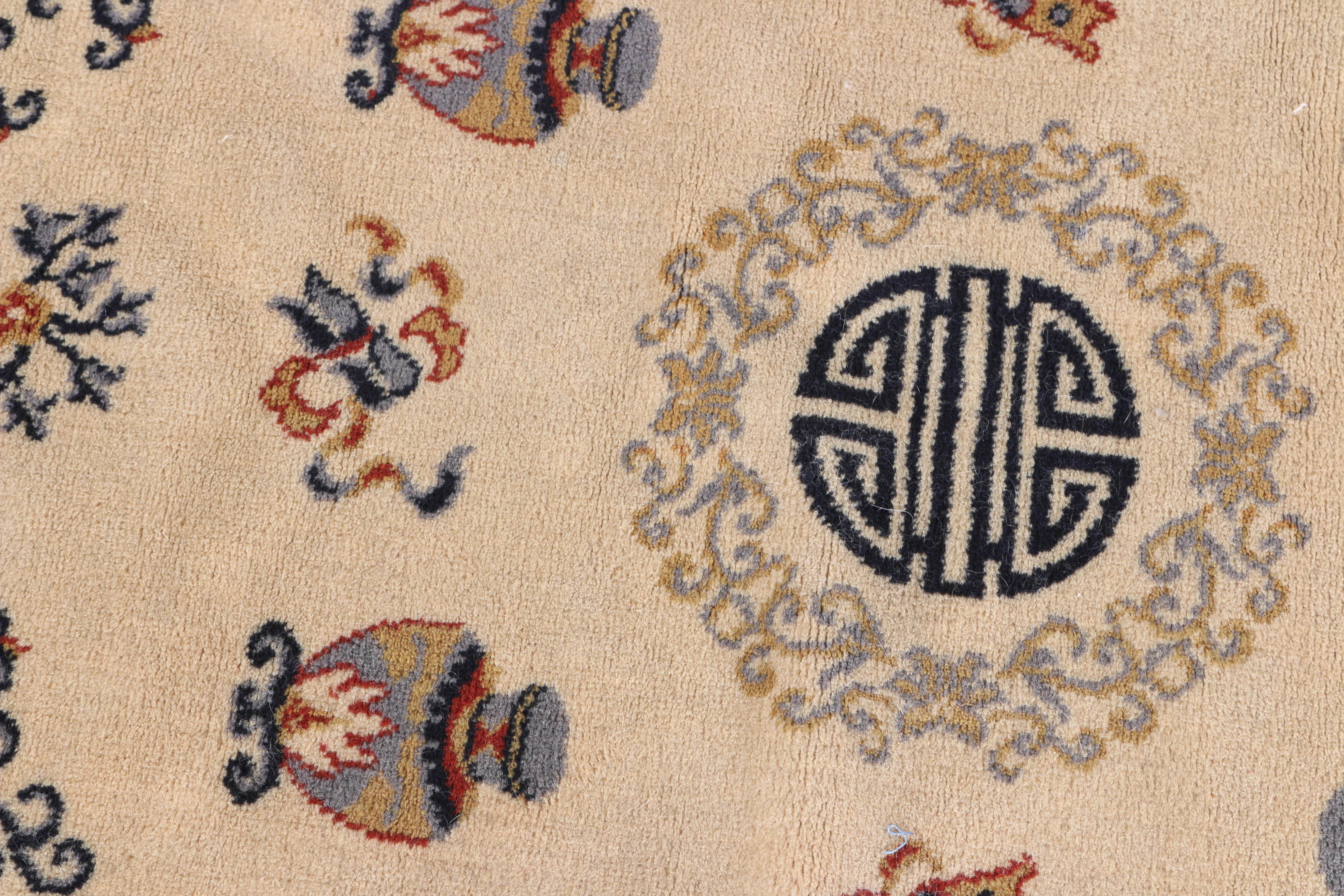 Asian Style Wool Area Rug