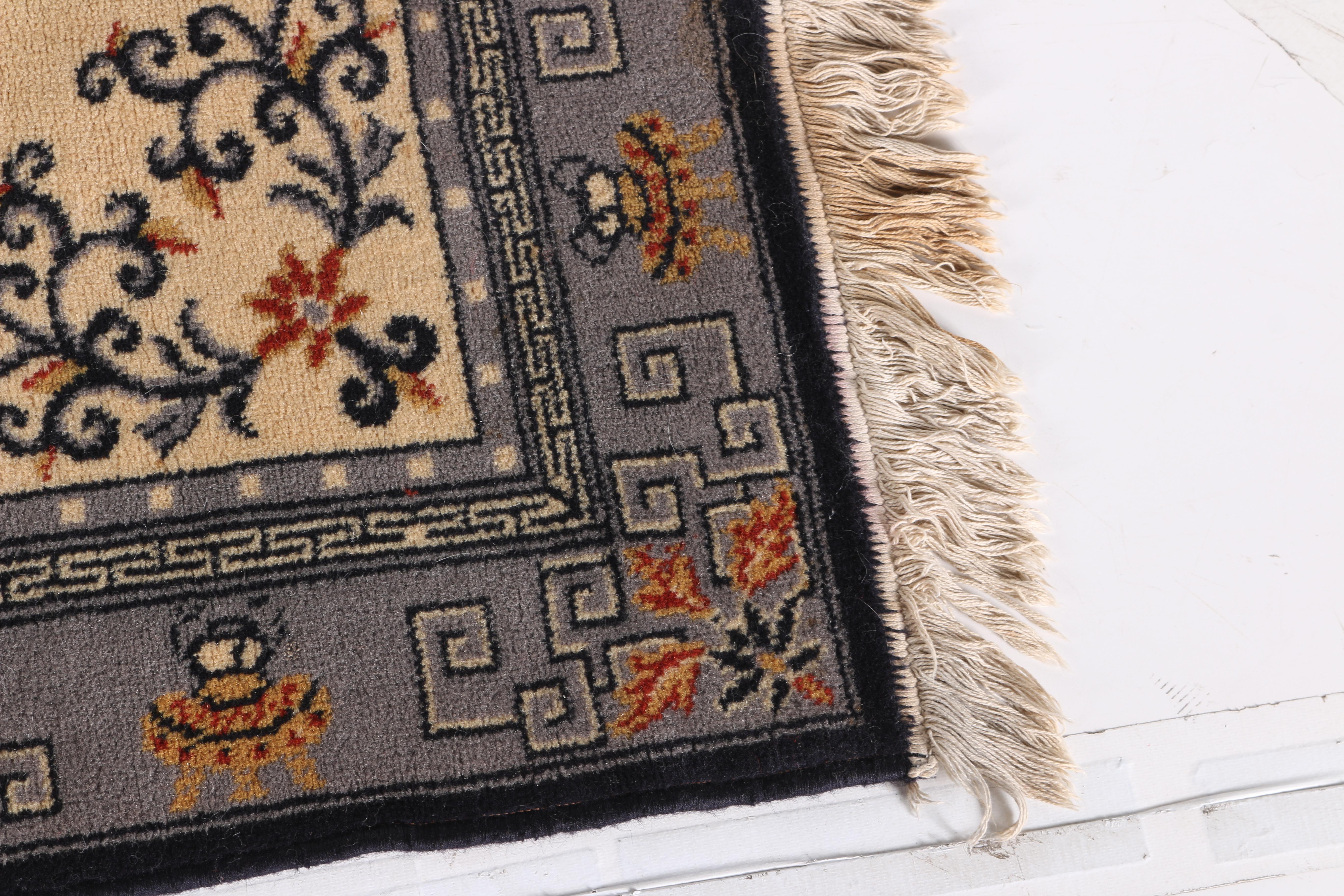 Asian Style Wool Area Rug