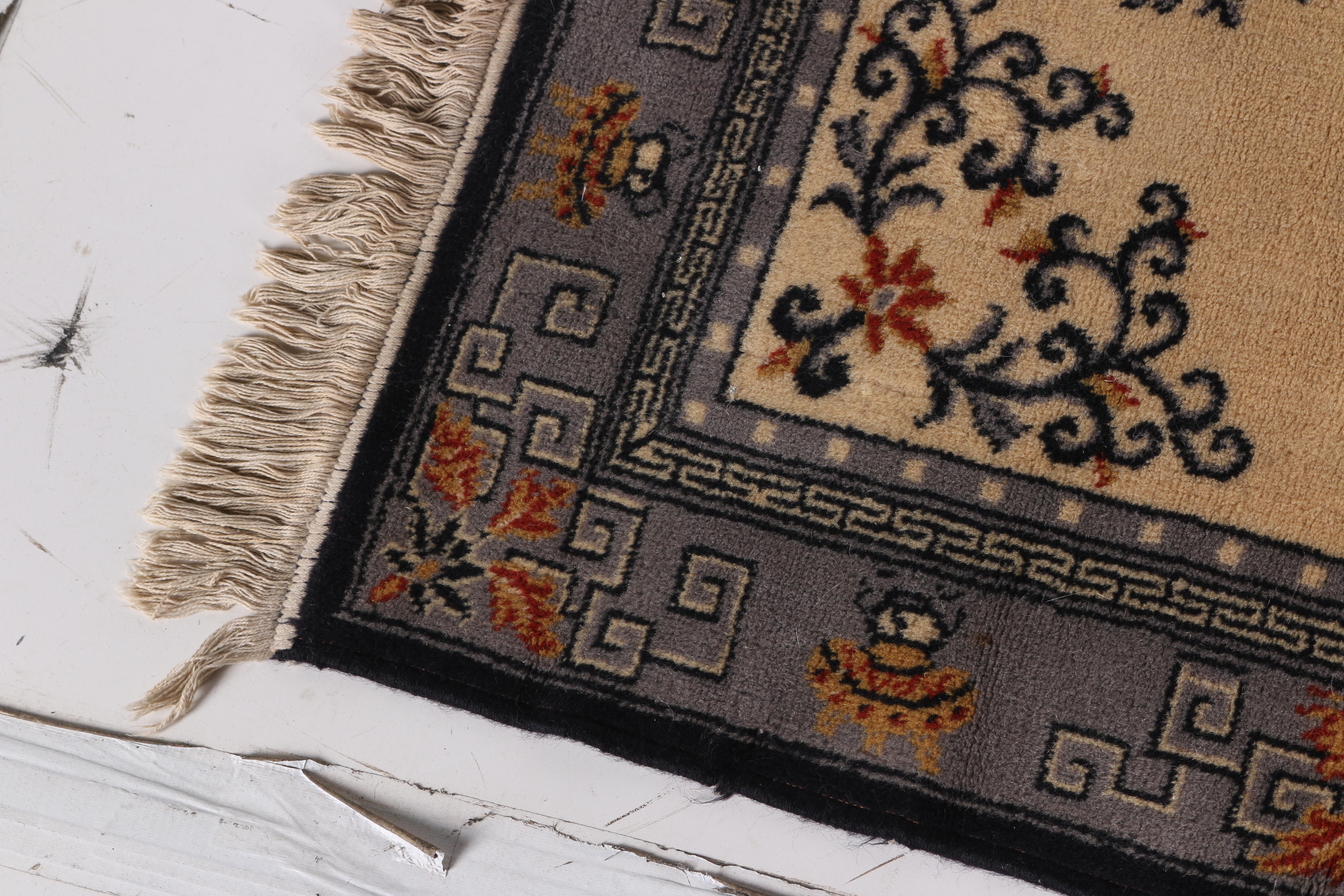 Asian Style Wool Area Rug