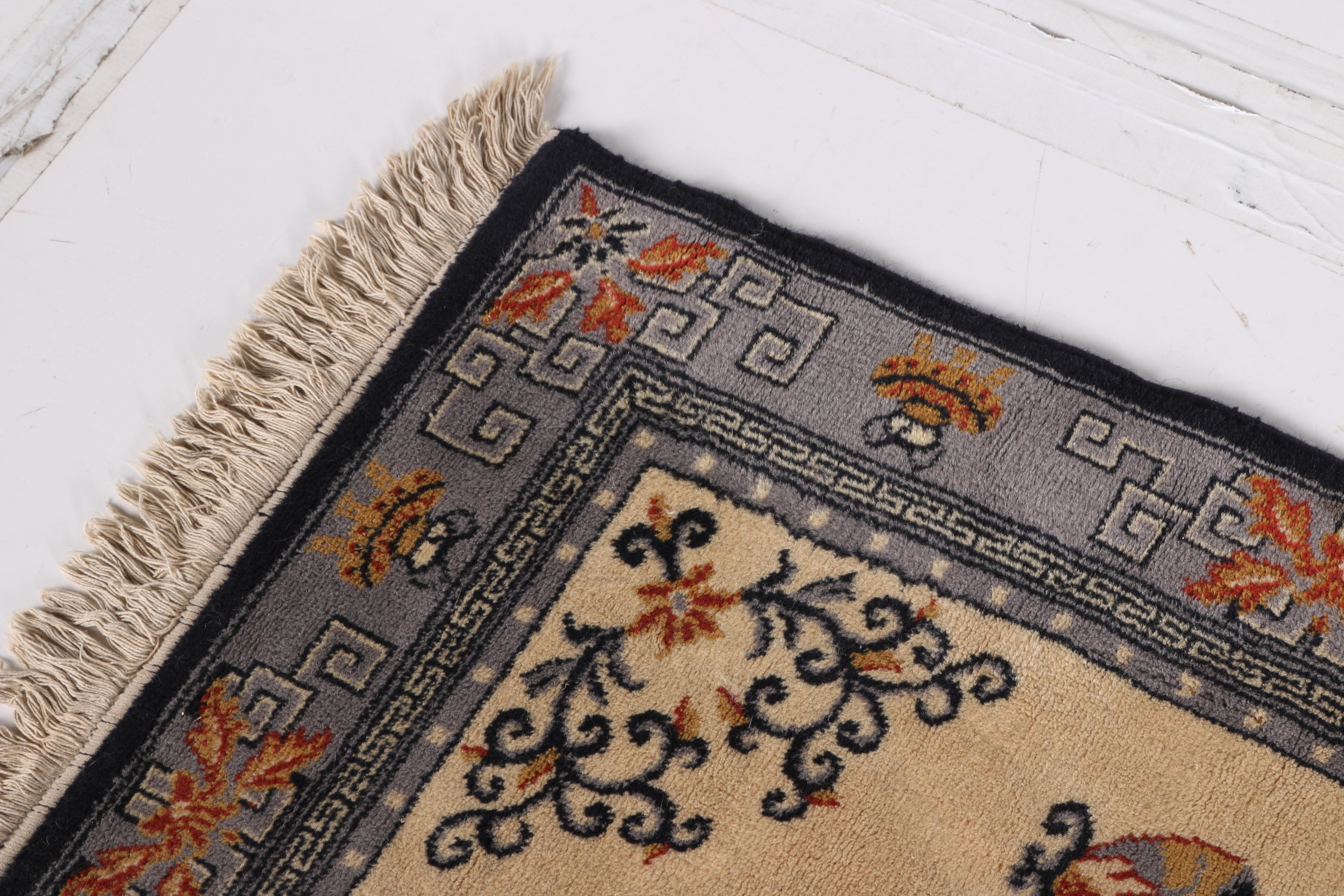 Asian Style Wool Area Rug