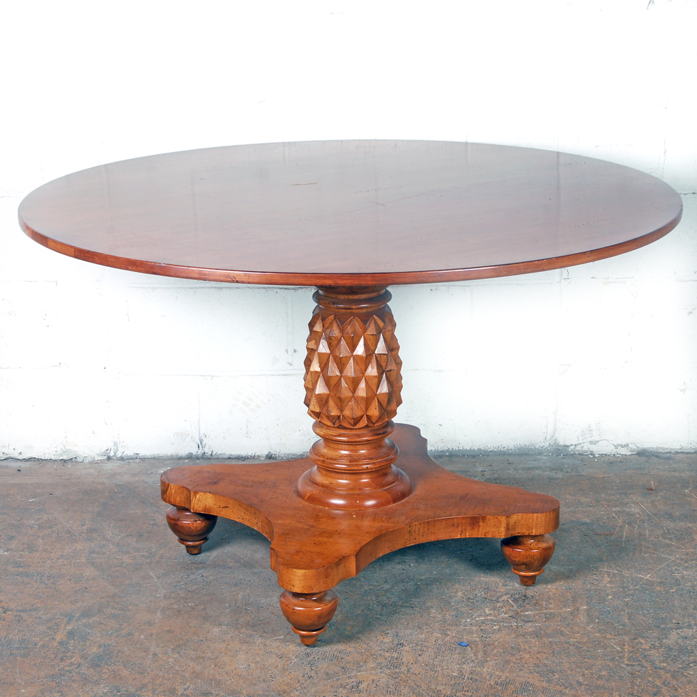 "Tommy Bahama" Pineapple Motif Round Wood Table by Lexington