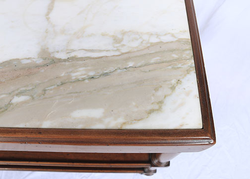 Wooden Plant Stand and Marble Top Side Table