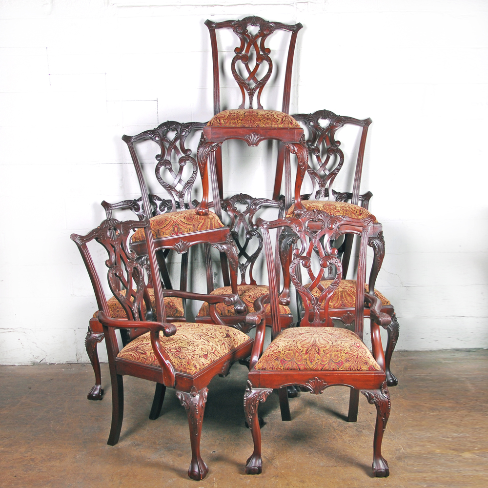 Set of Mahogany Chippendale Dining Chairs