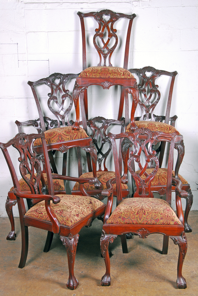 Set of Mahogany Chippendale Dining Chairs
