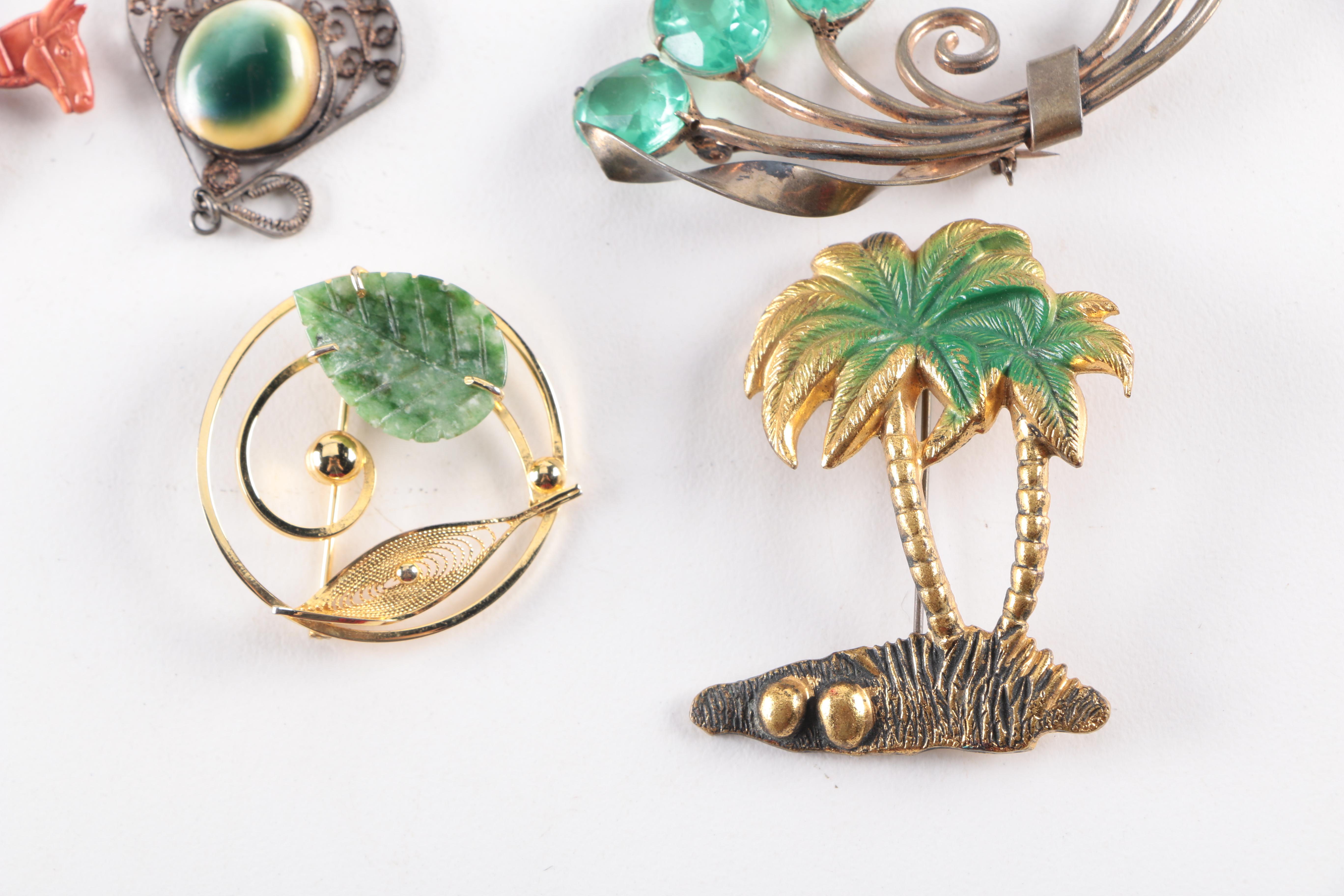 Vintage Jewelry Including Sterling Featuring Operculum Shells