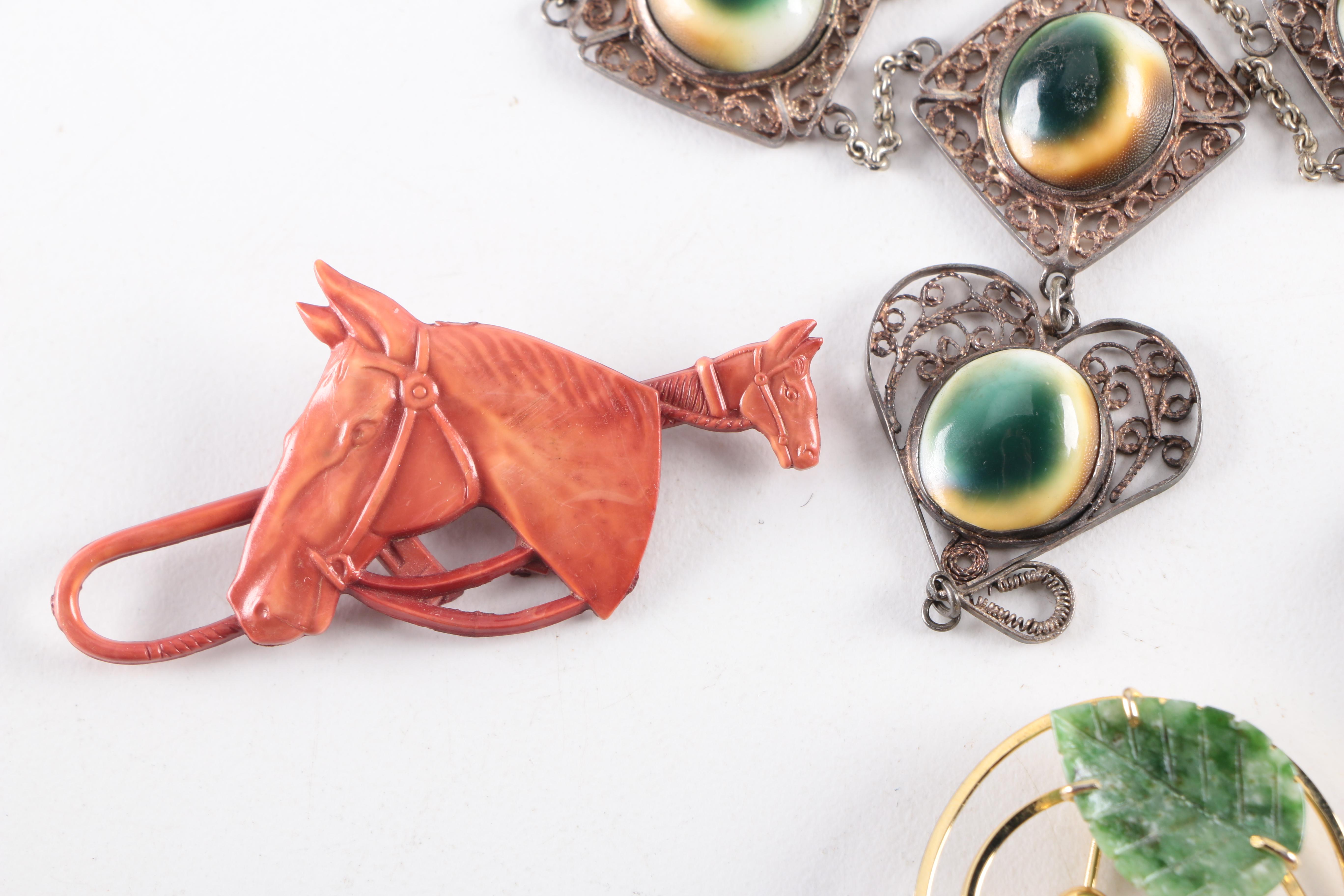 Vintage Jewelry Including Sterling Featuring Operculum Shells