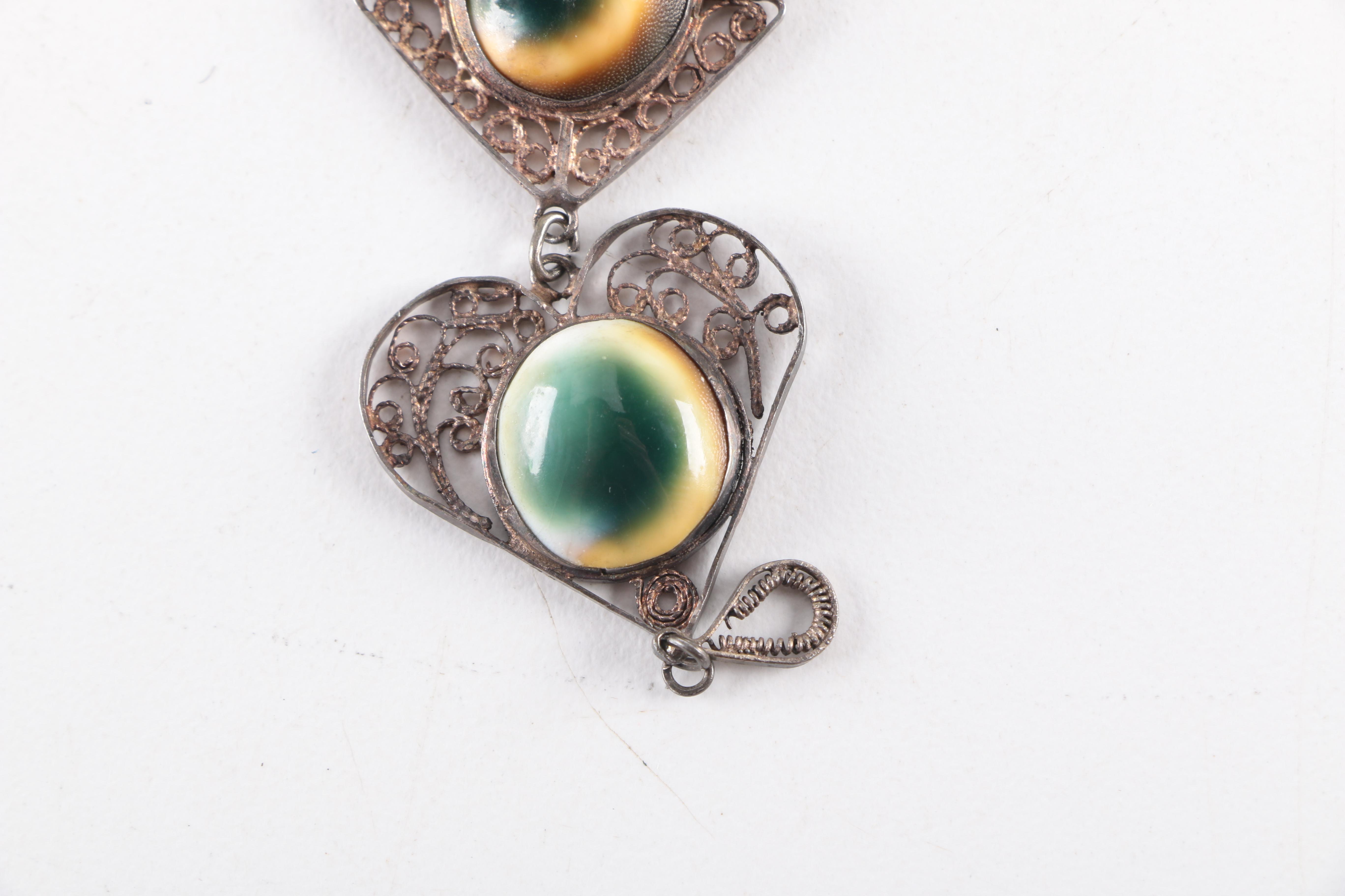 Vintage Jewelry Including Sterling Featuring Operculum Shells