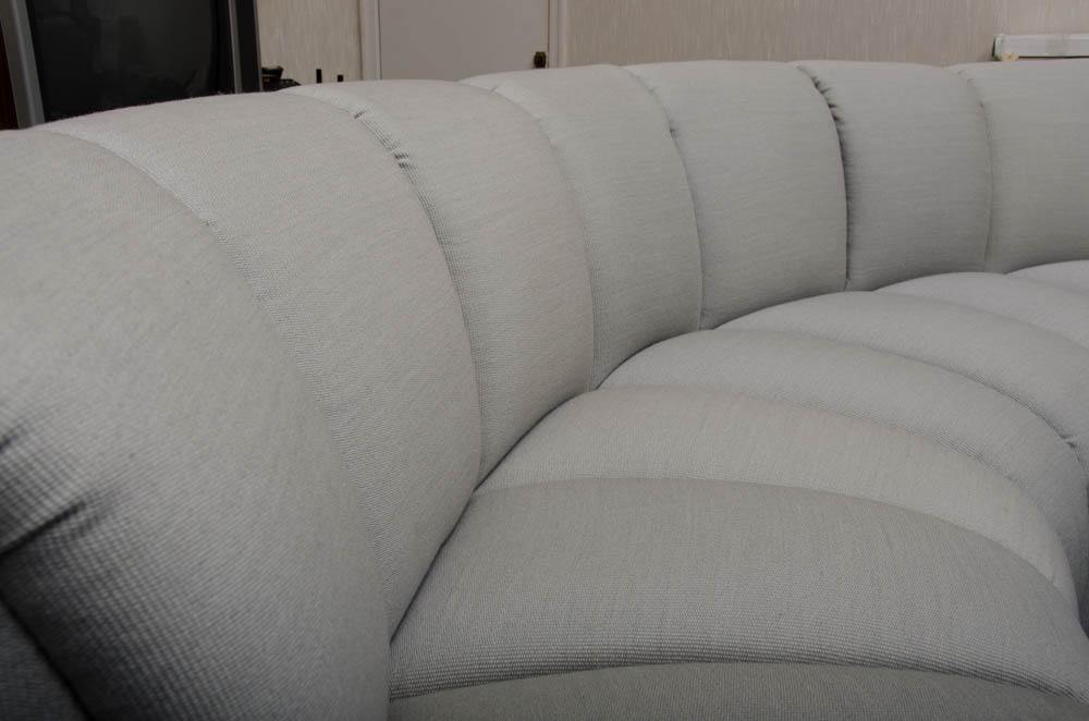 Modern Pleated Caterpillar Sectional Sofa