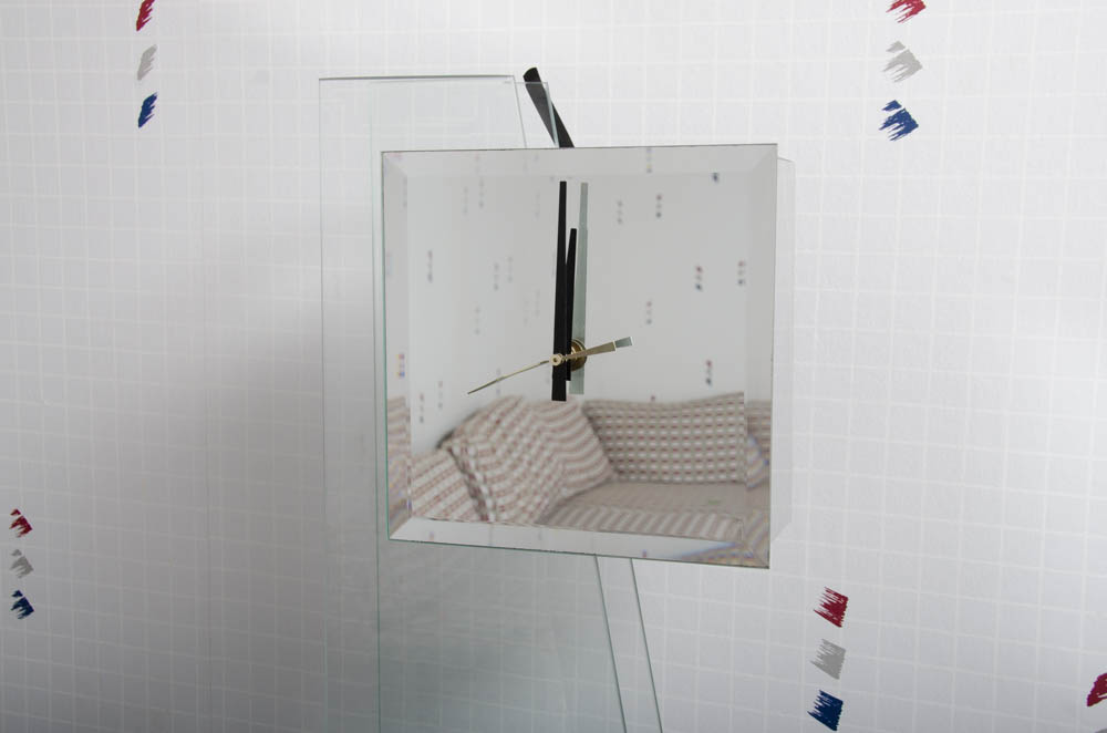 Vintage Clear Glass Floor Clock