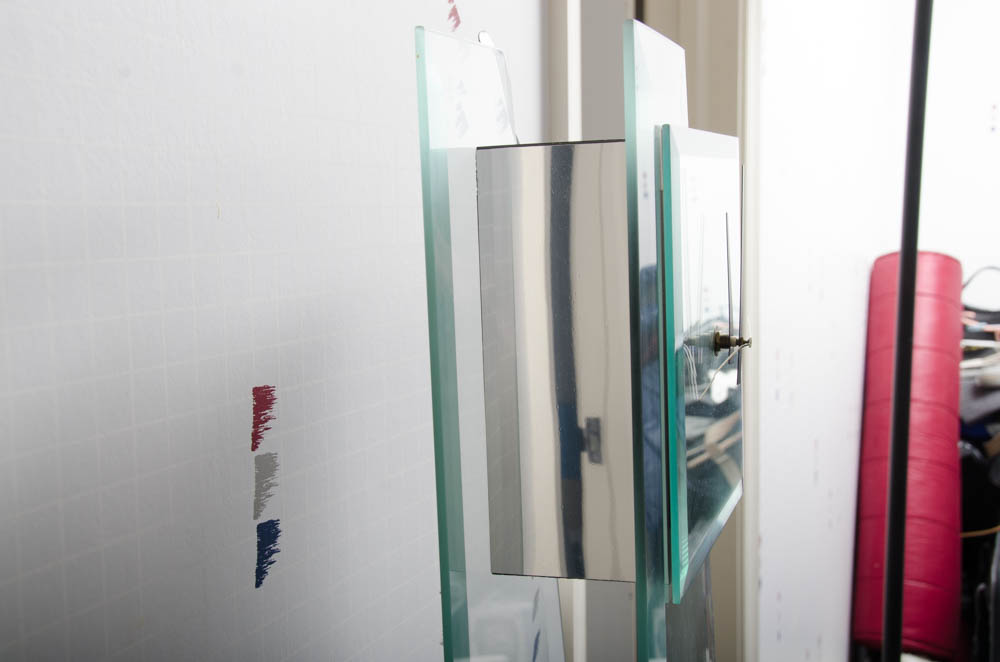 Vintage Clear Glass Floor Clock