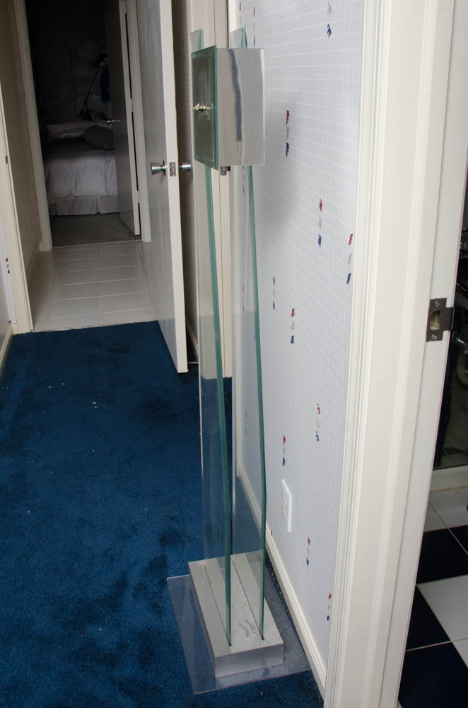 Vintage Clear Glass Floor Clock