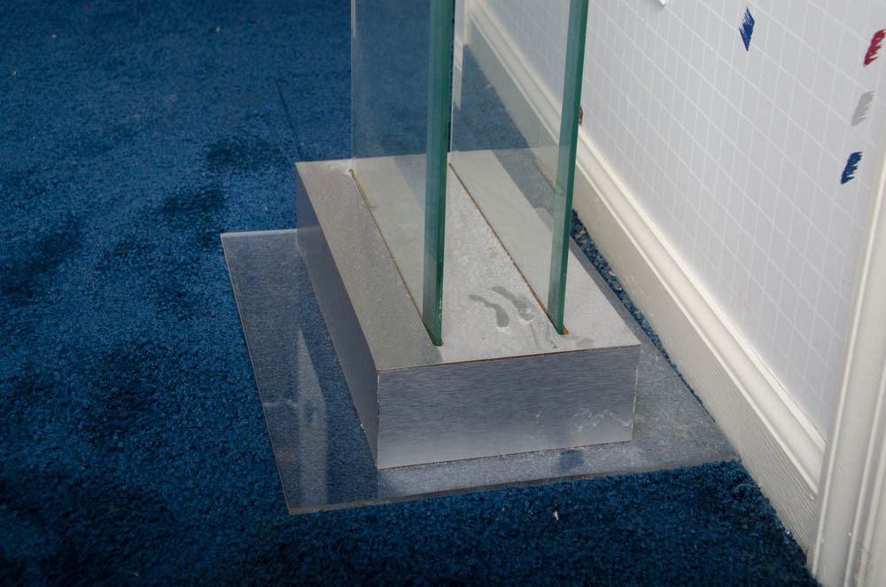 Vintage Clear Glass Floor Clock