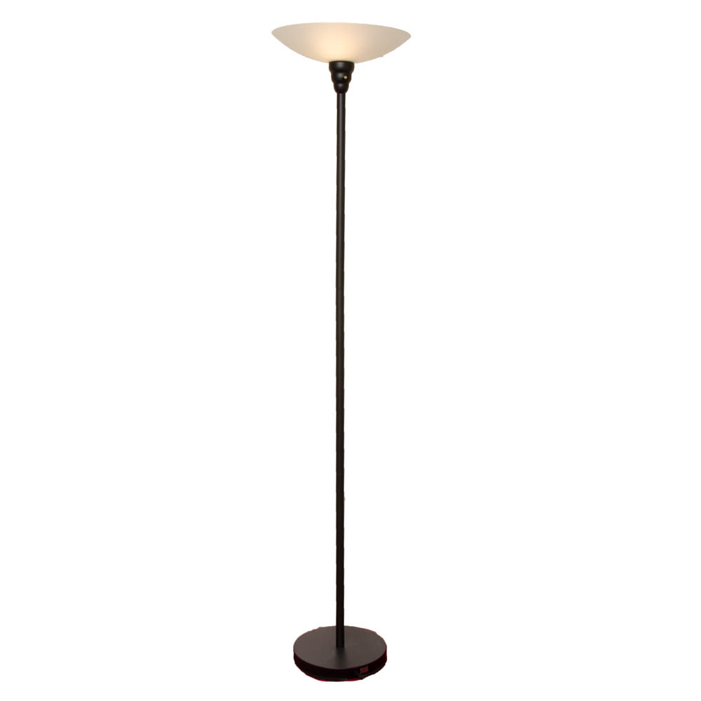 Black and White Torchierre Floor Lamp