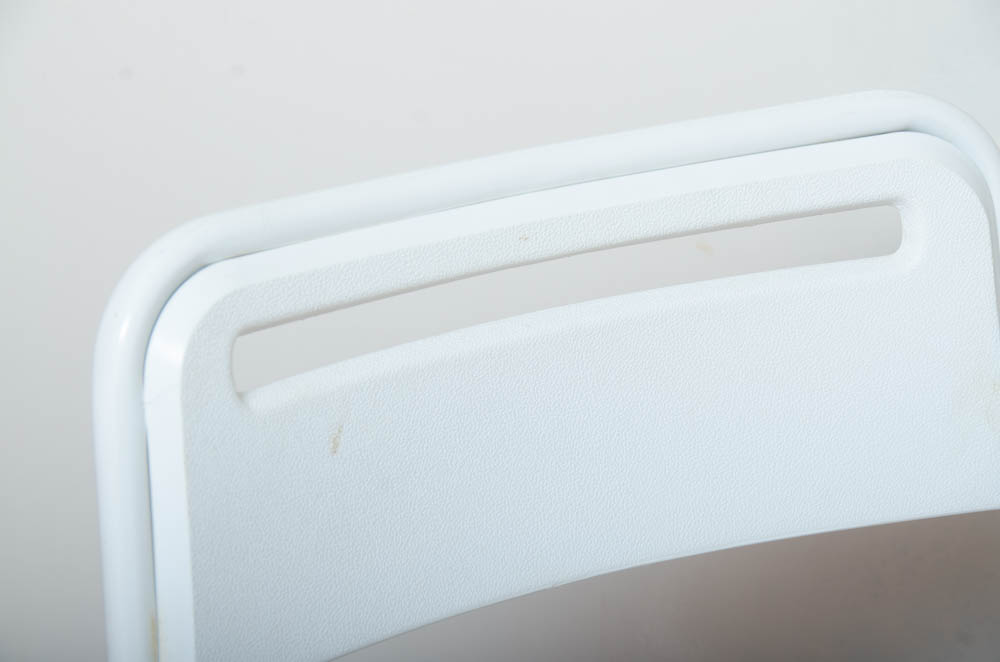 Round Folding Table With White Chairs