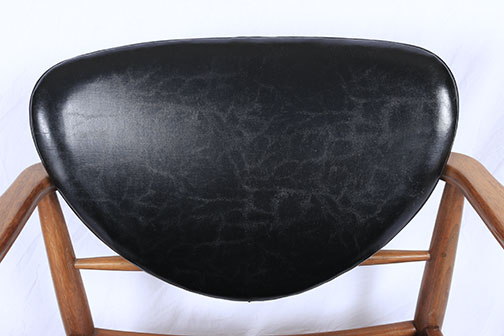 Pair of Mid Century Modern Chairs and Upholstered Foot Stool