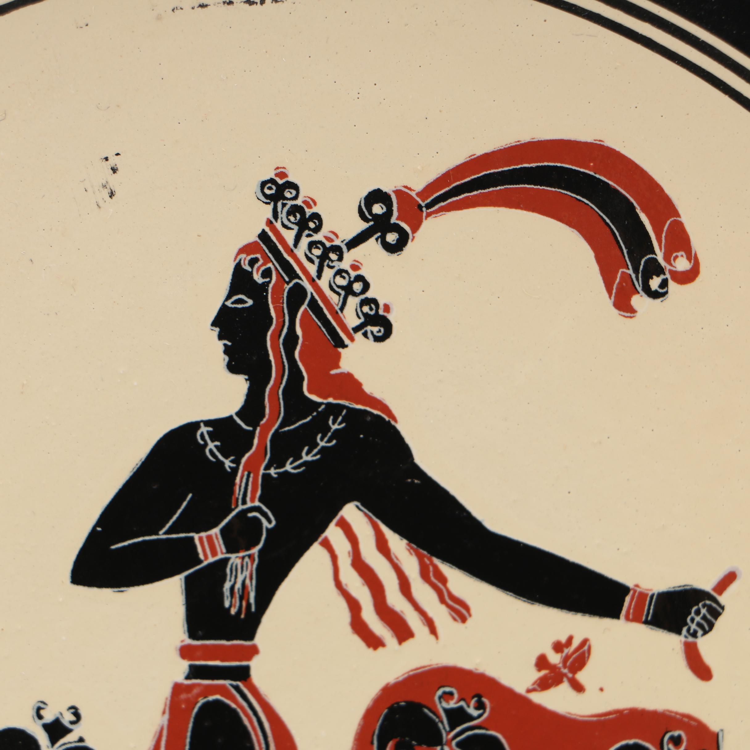 Minoan-Inspired "Prince of the Lilies" Decorative Plate