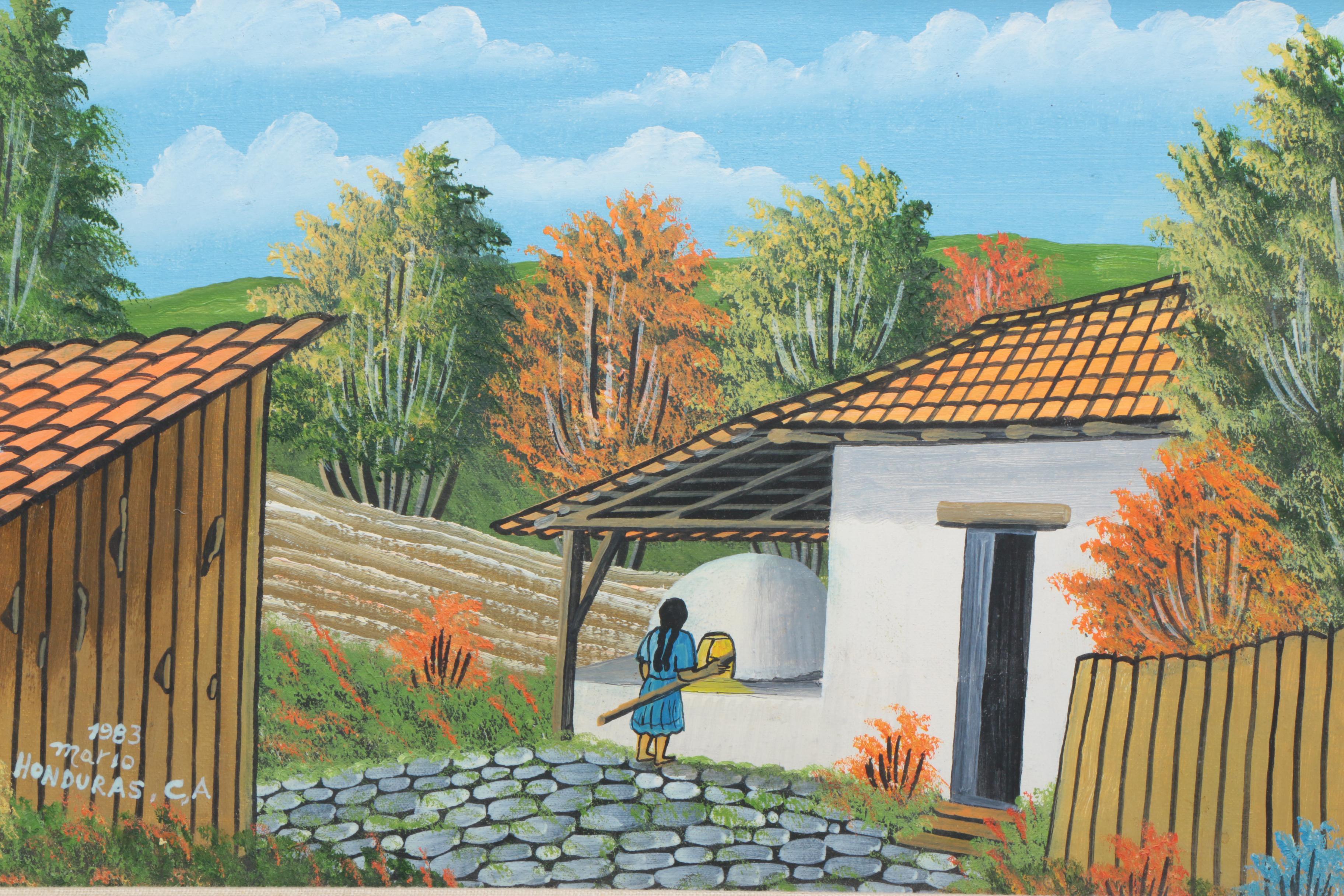 Signed Oil on Canvas "Honduras, CA" 1983