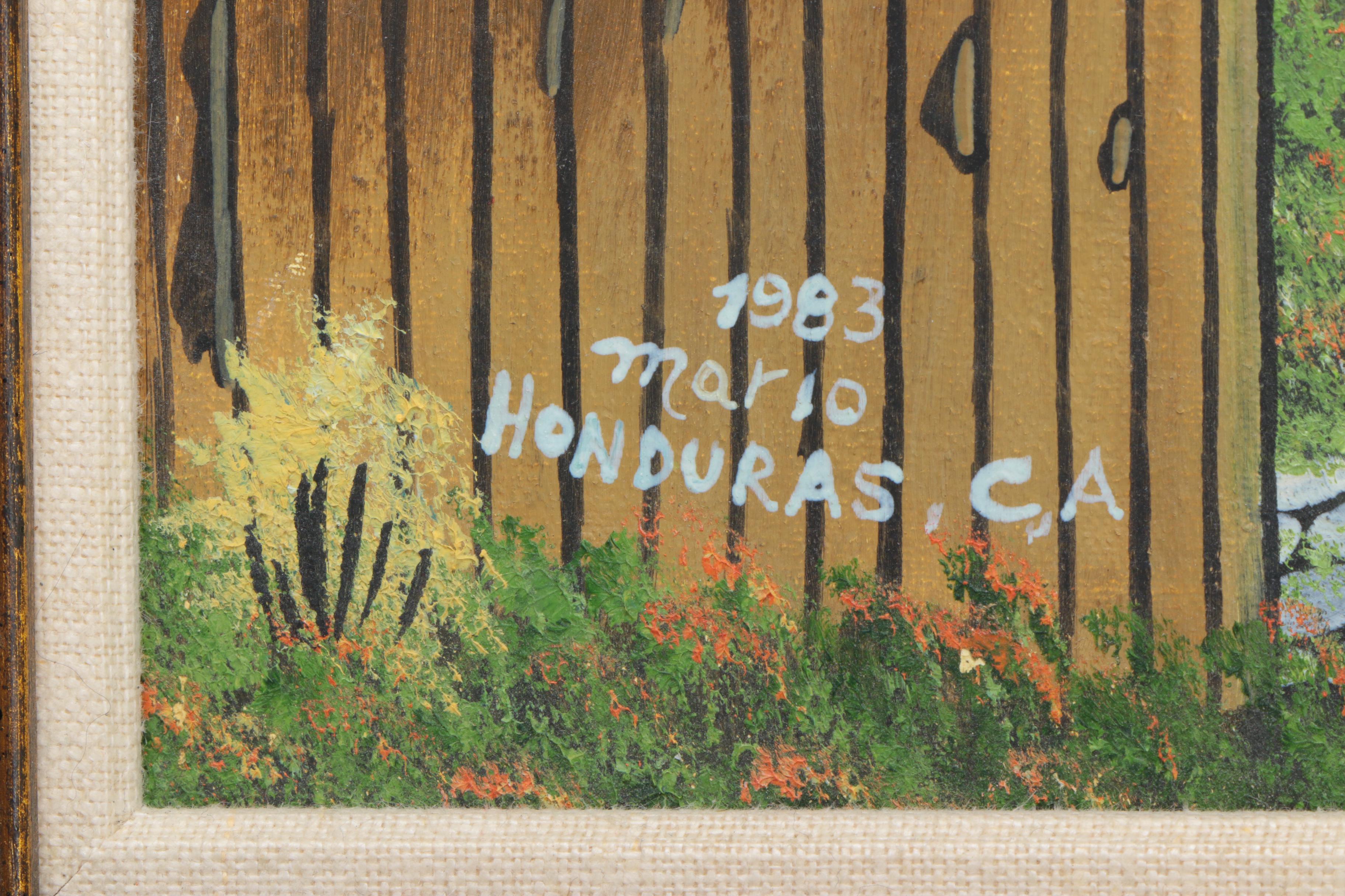 Signed Oil on Canvas "Honduras, CA" 1983
