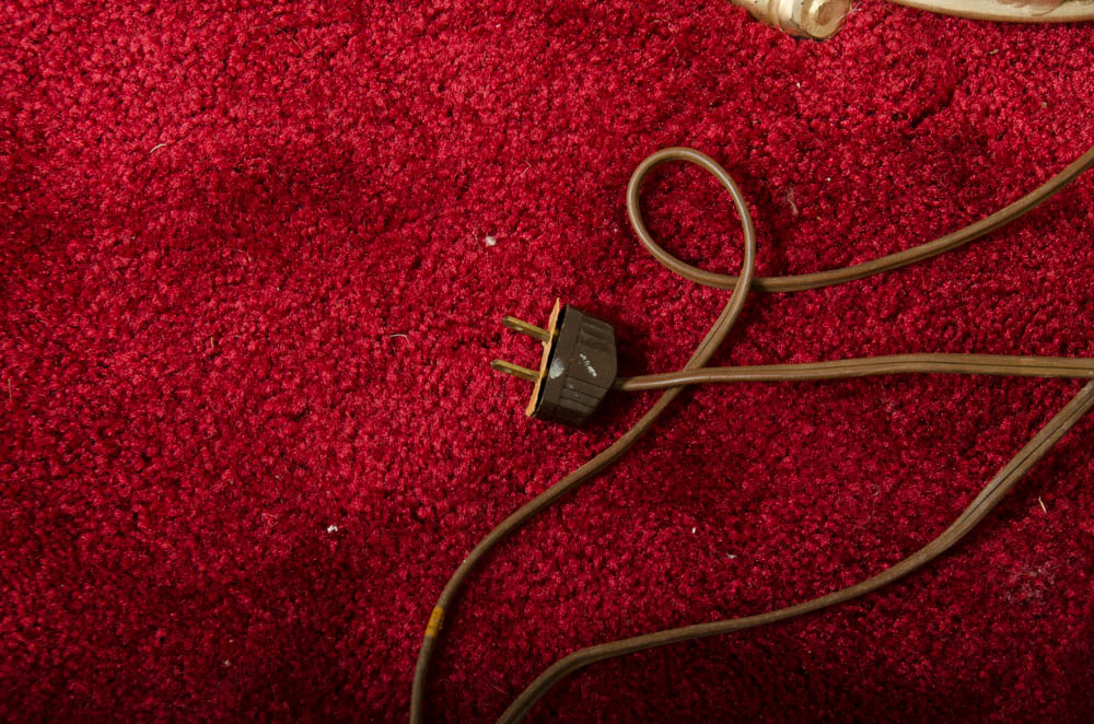 White and Gold Tone Torchiere Lamp