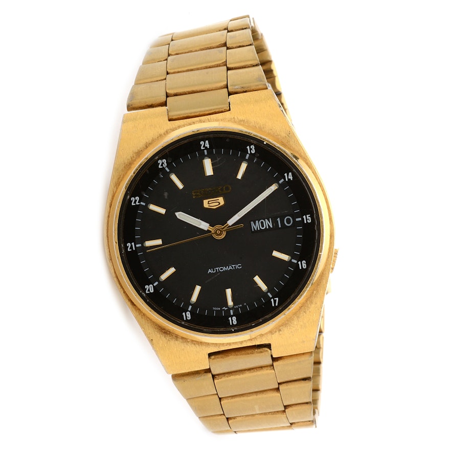 Seiko Automatic Gold-Tone Wristwatch