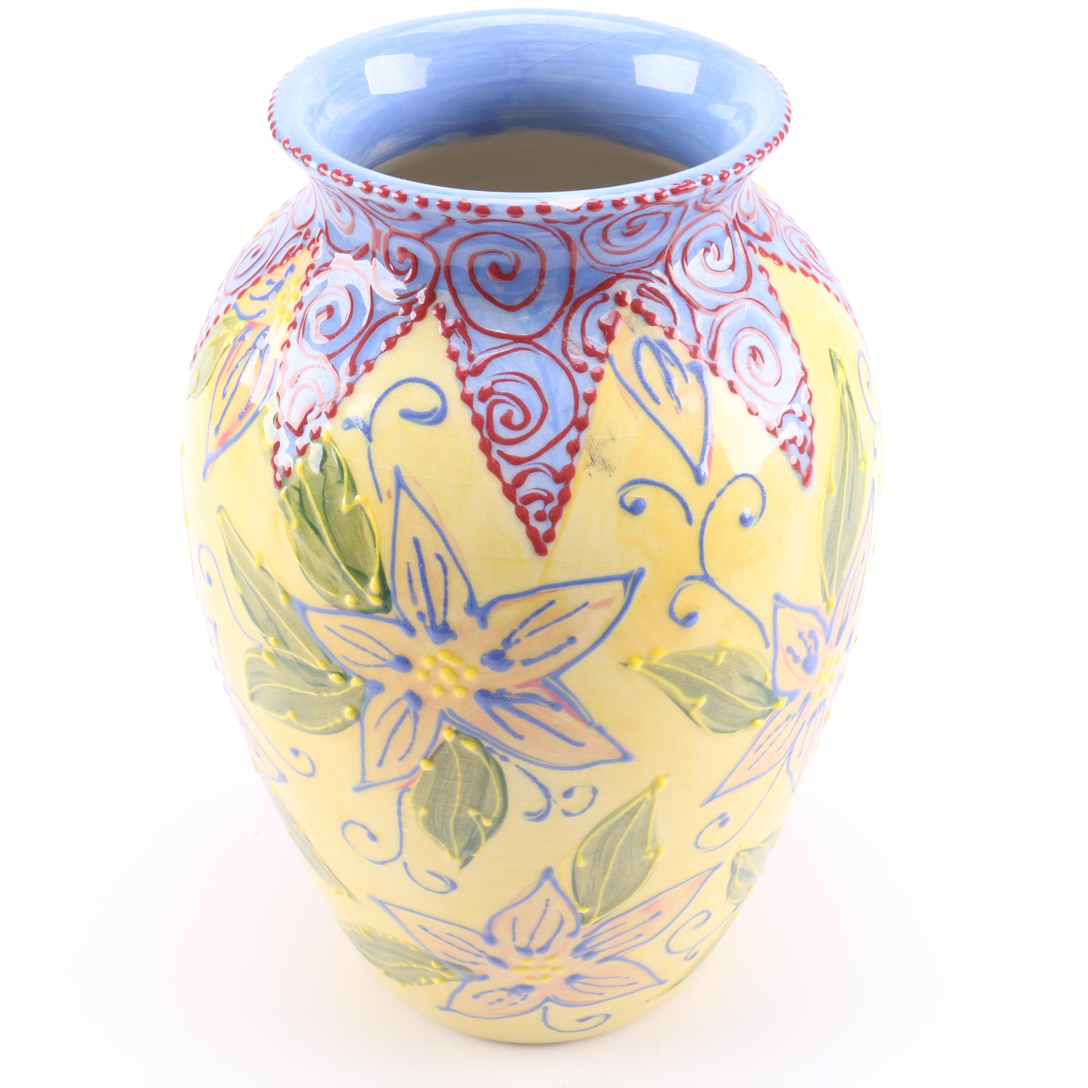Decorative Vase With Enamels