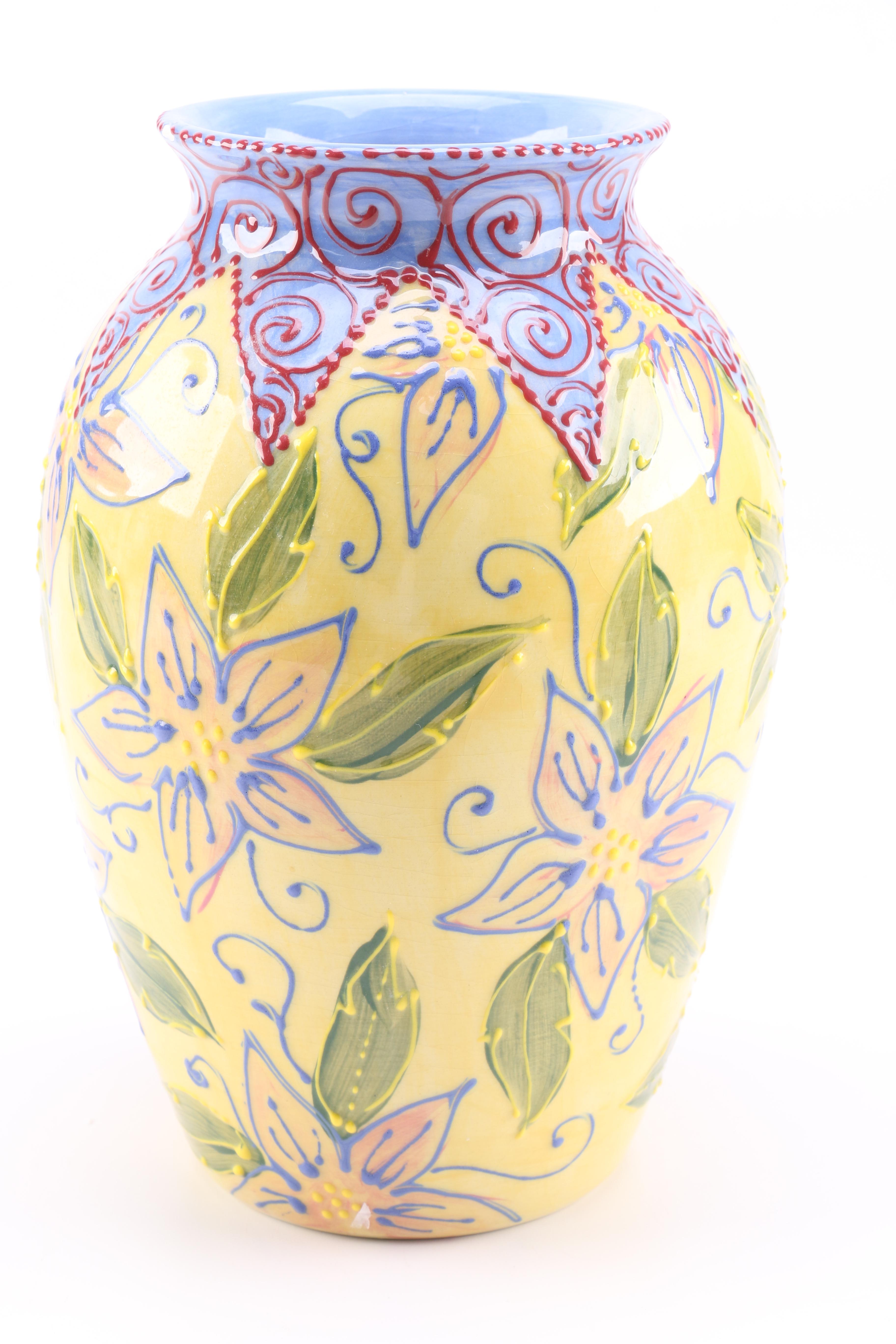 Decorative Vase With Enamels