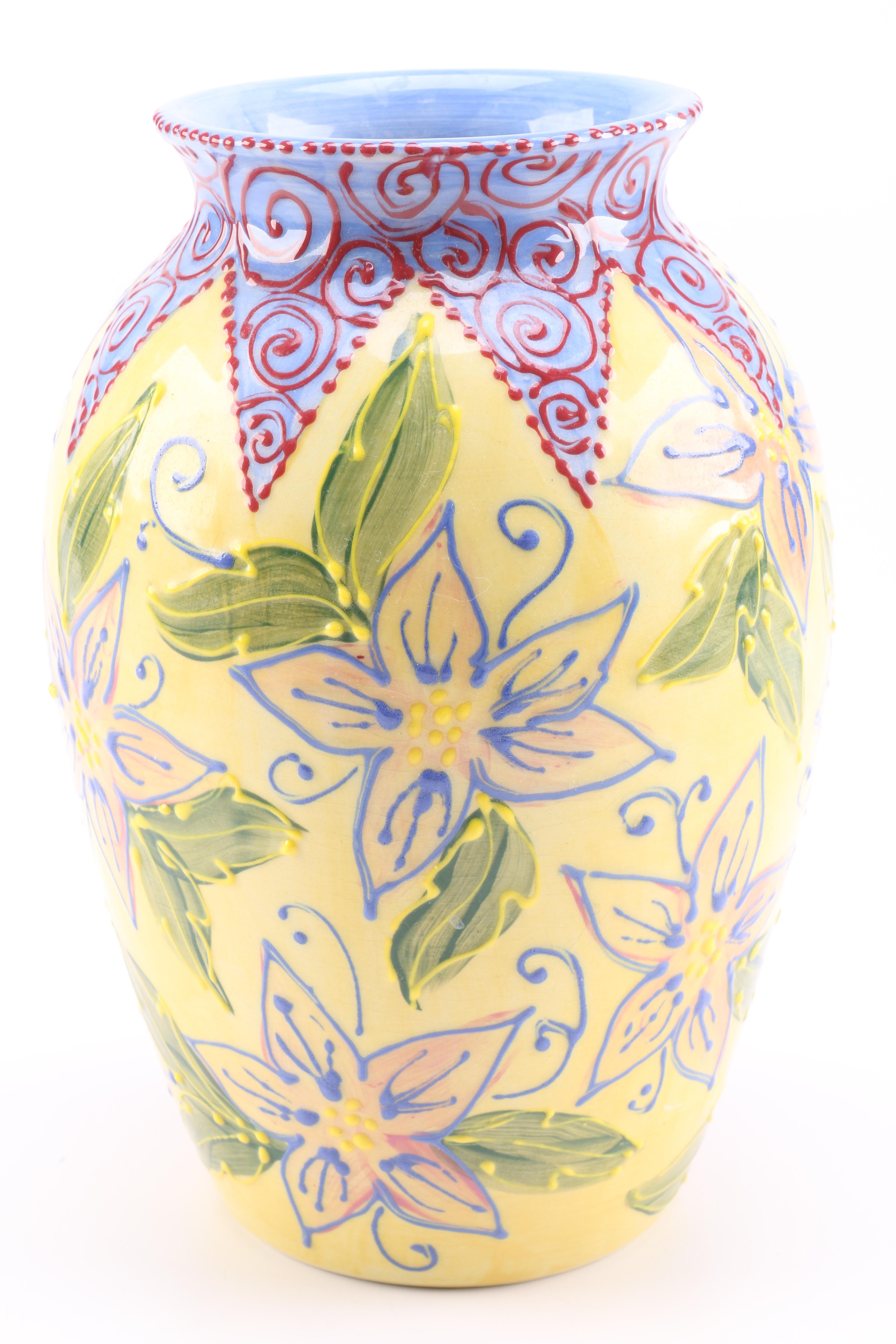 Decorative Vase With Enamels