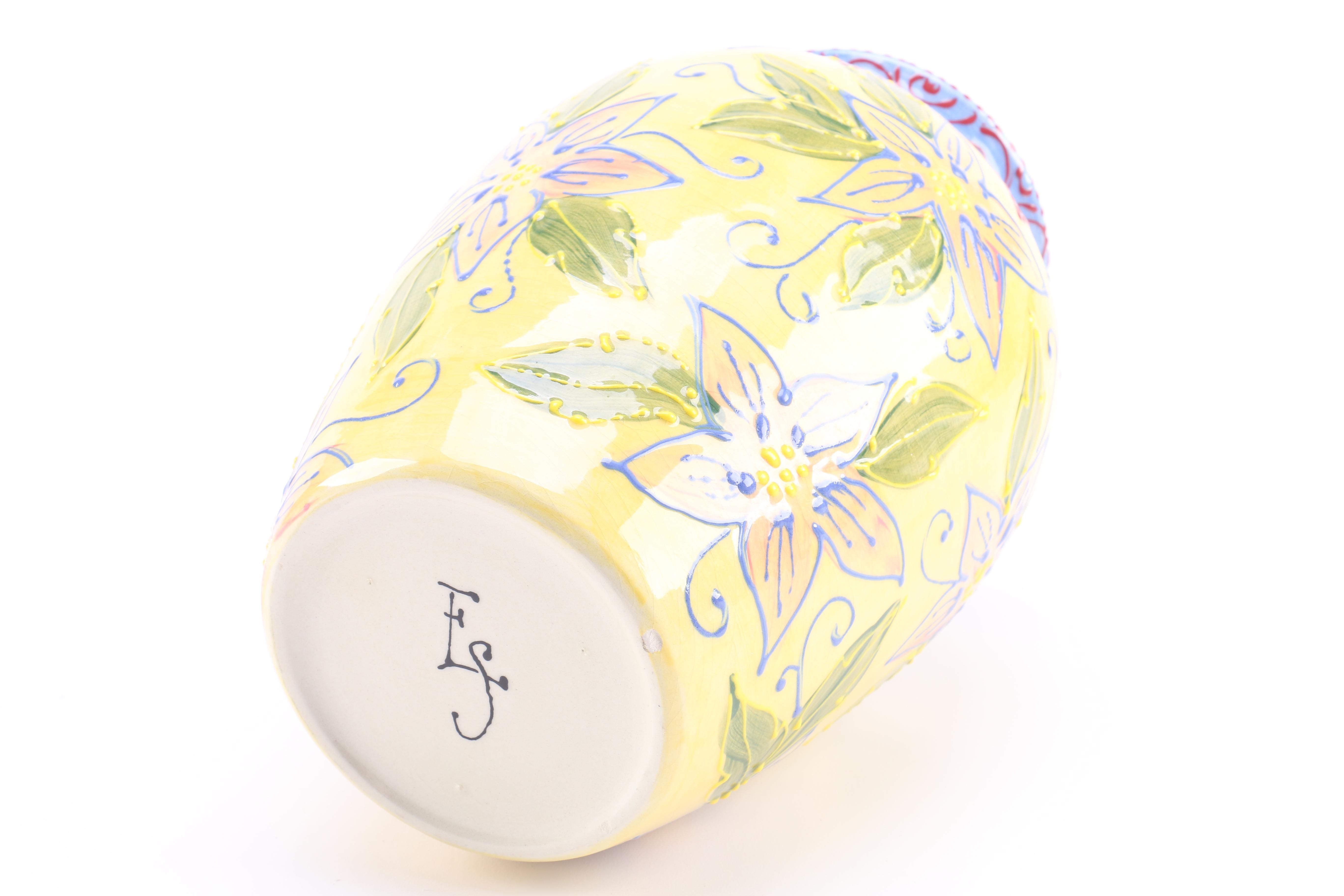 Decorative Vase With Enamels