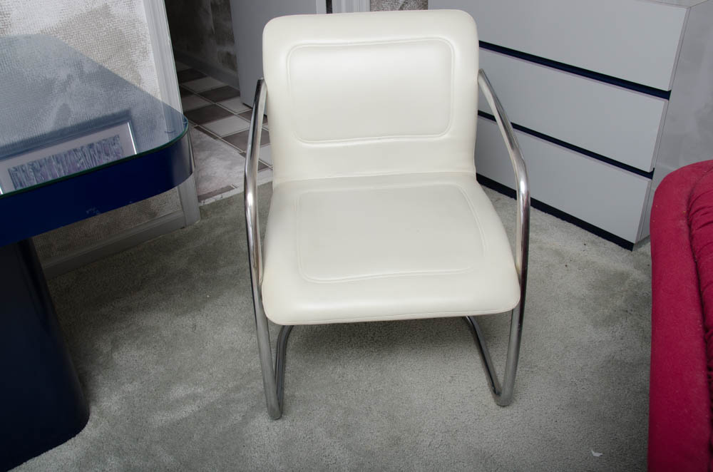 Navy Blue Card Table With Modern Style Chairs