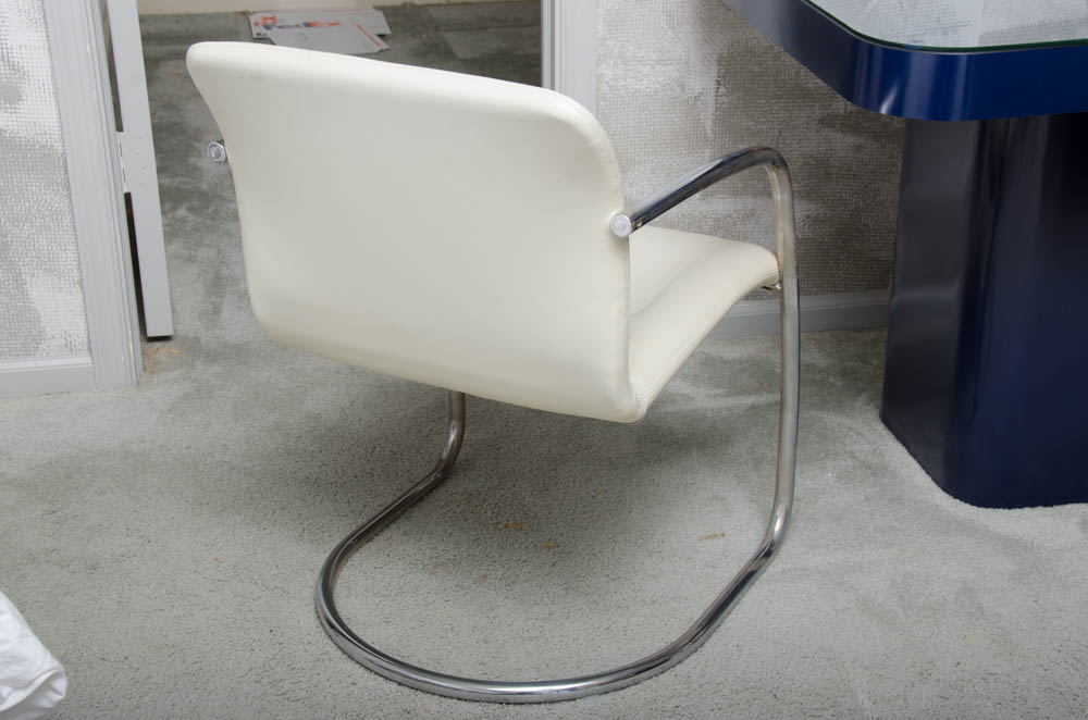 Navy Blue Card Table With Modern Style Chairs