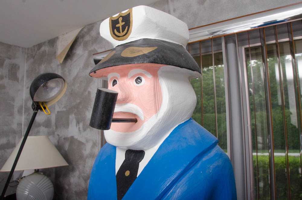 Wooden Sea Captain Figurine