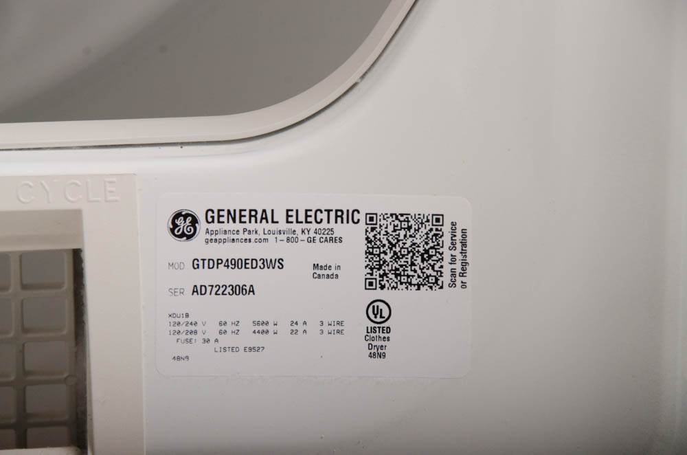 General Electric Front Loading Clothes Dryer