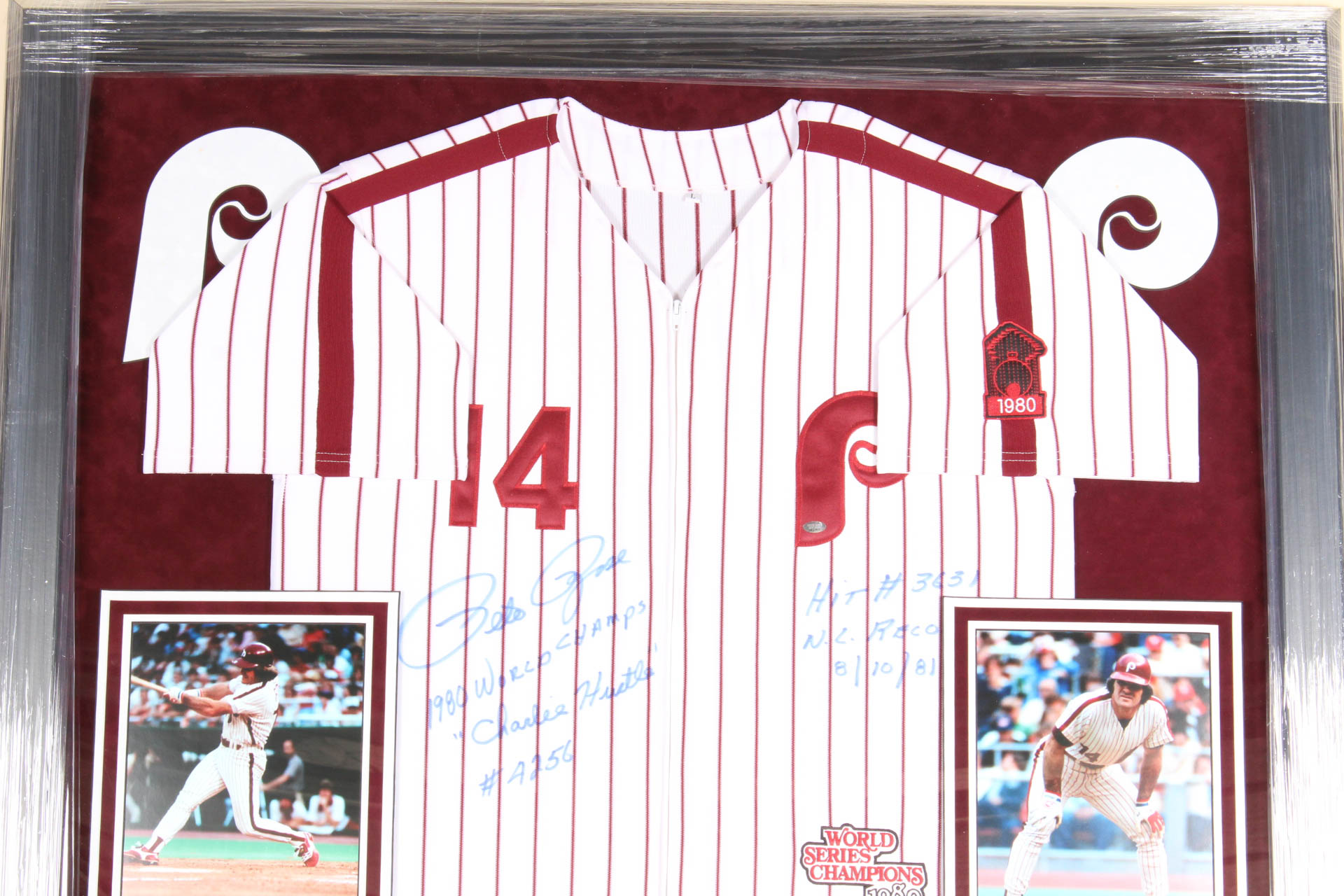 Signed Pete Rose Limited Edition Philly 1980 World Series Champions Jersey