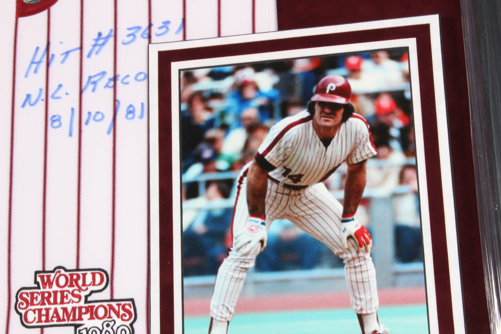 Signed Pete Rose Limited Edition Philly 1980 World Series Champions Jersey