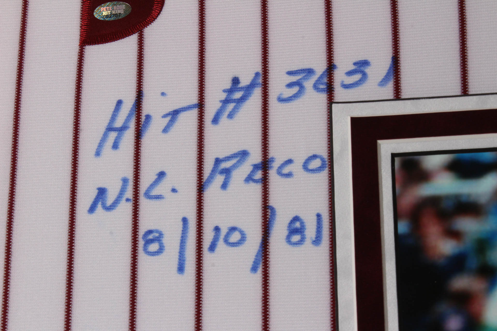 Signed Pete Rose Limited Edition Philly 1980 World Series Champions Jersey