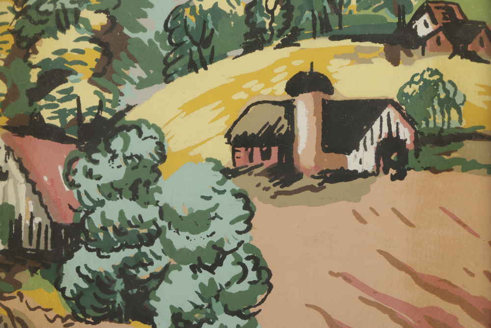 Pair of Margo Alexander Oil Paintings on Paper Landscapes