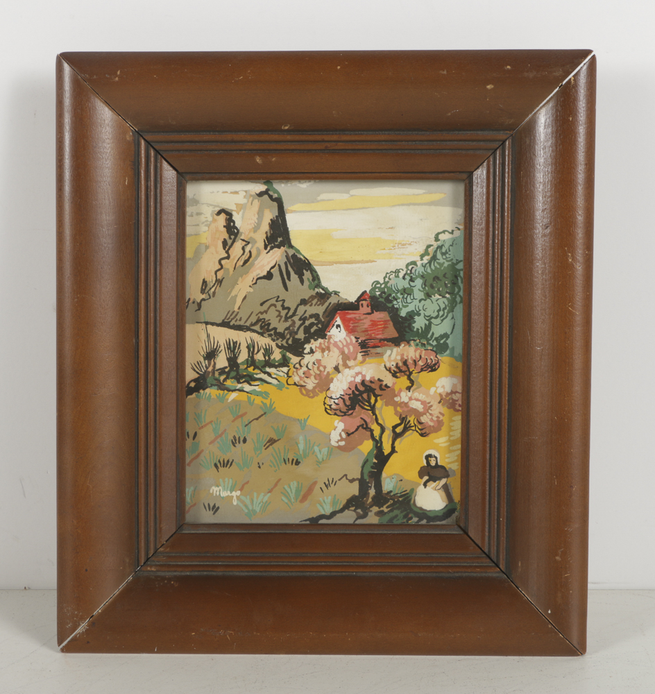 Pair of Margo Alexander Oil Paintings on Paper Landscapes