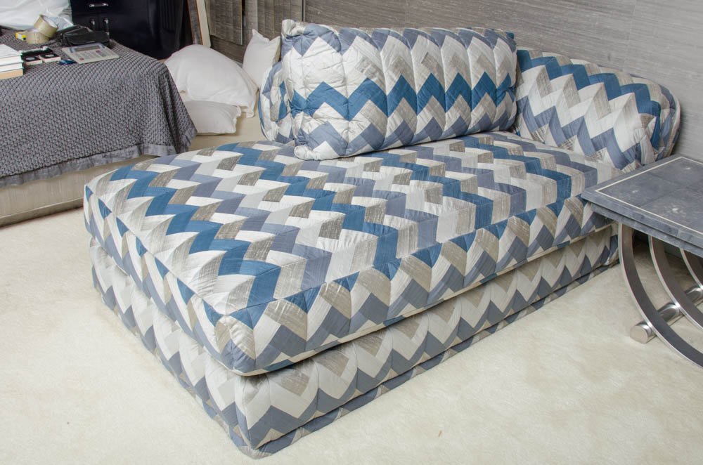 Chaise Lounges With Chevron Upholstery