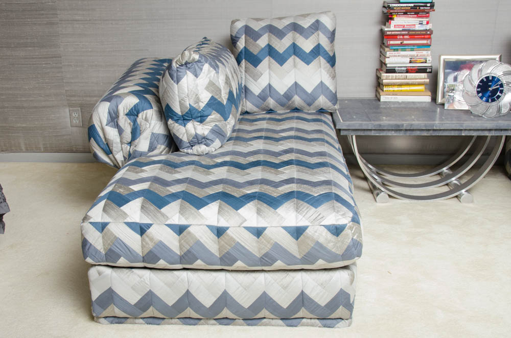 Chaise Lounges With Chevron Upholstery