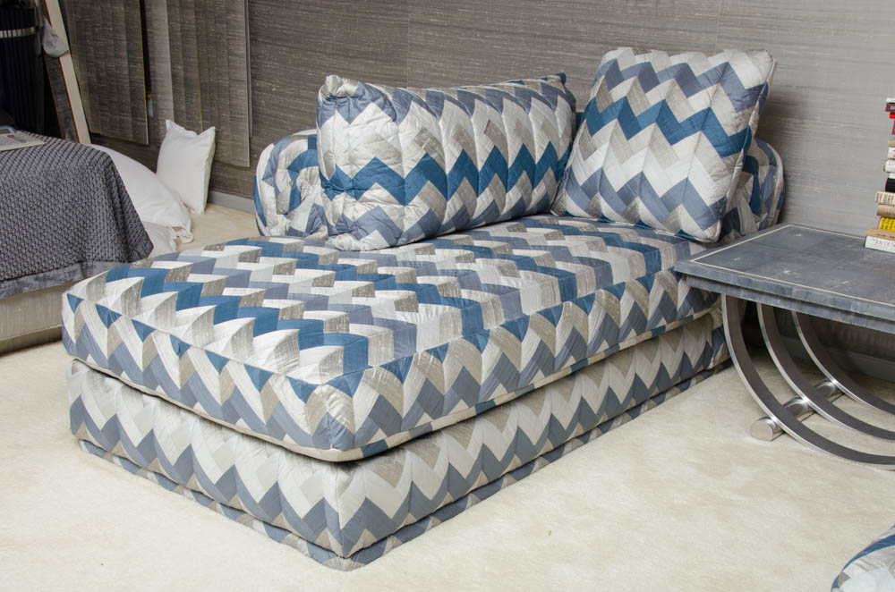 Chaise Lounges With Chevron Upholstery